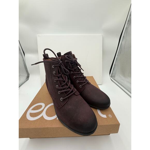 Earth® Dark 600 Red Leather Boots Women's size 10M Janel-QV - Picture 3 of 15